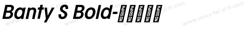 Banty S Bold字体转换